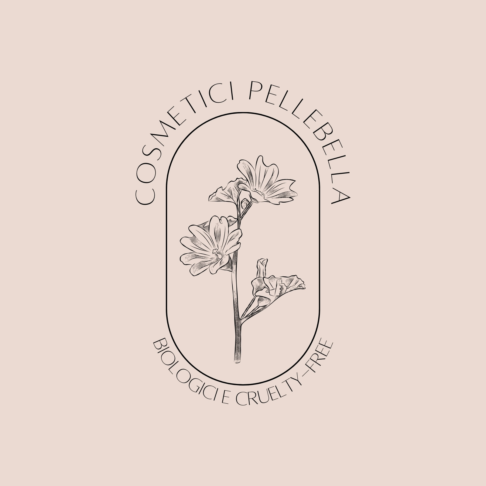 Adesivo Rotondo Sostenibile Marchi Bellezza Pulita Illustrativo Naturale Verde Scuro Crema