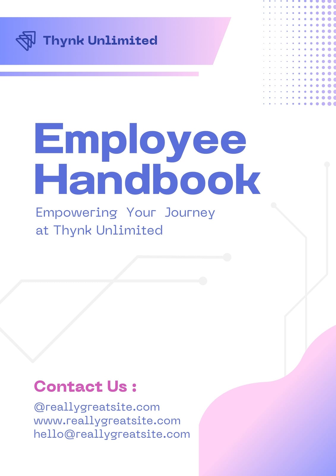 Free and customizable handbook templates
