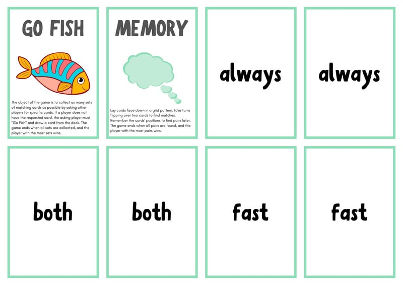 go-fish-sight-words-senoritakj-canva for Free Printable Go Fish Card Game Go Fish Sight Words - SenoritaKJ - Canva for Free Printable Go Fish Card Game