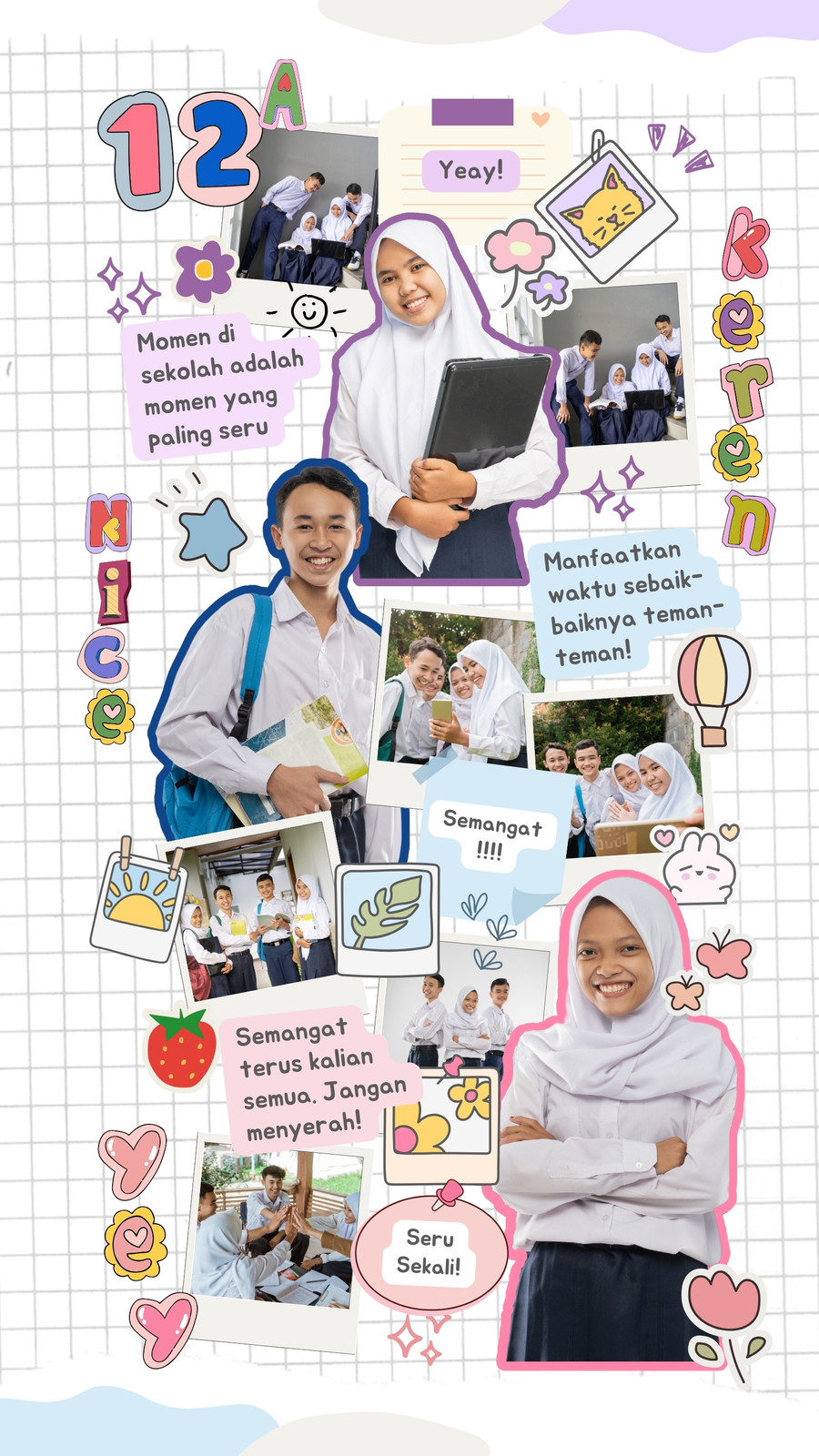 Warna-warni Kolase Momen Keseruan Di Kelas Instagram Story Warna-warni Kolase Momen Keseruan Di Kelas Instagram Story