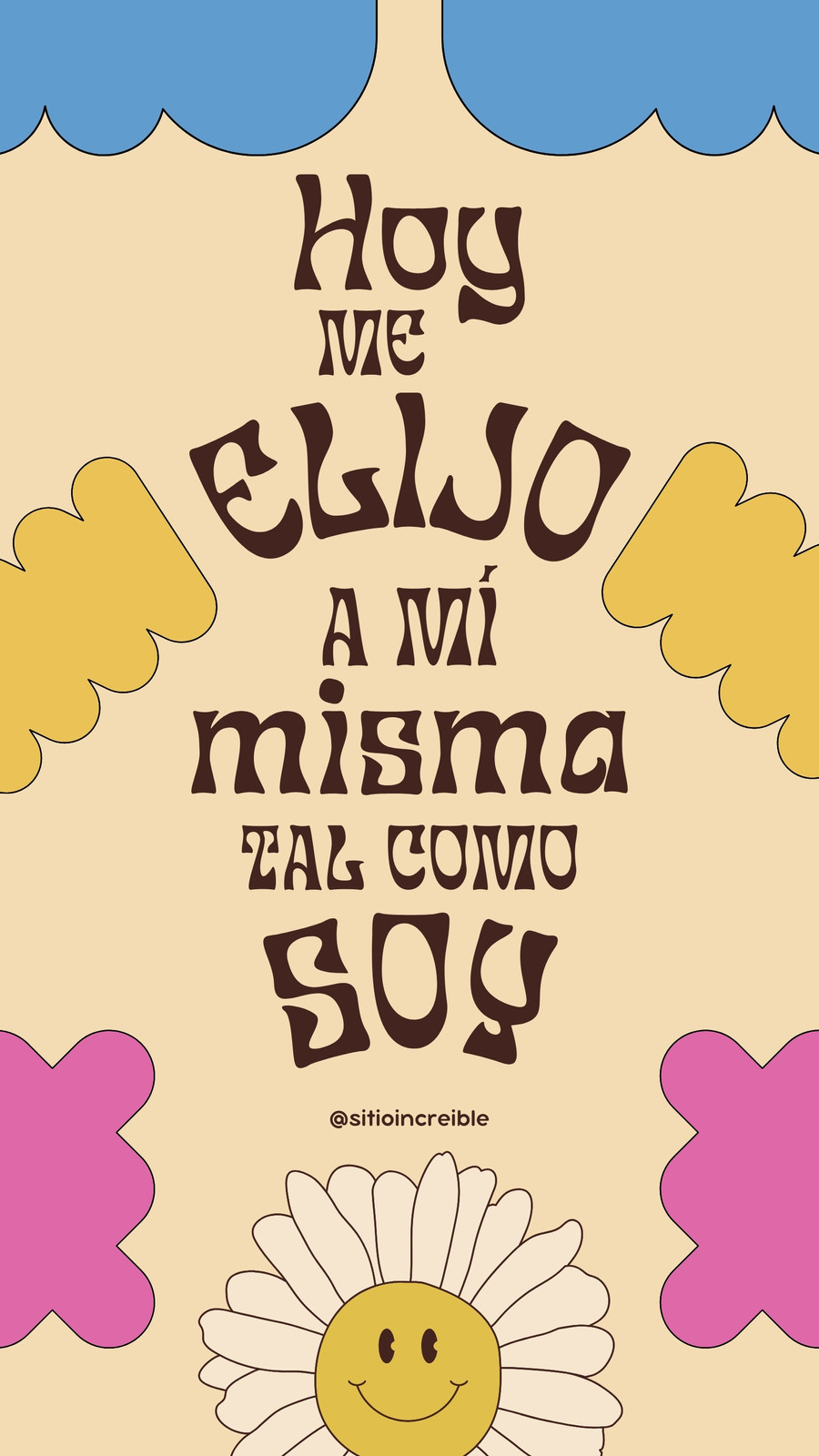 Historia de Instagram Frase Amor Propio Retro Ilustrado Colorido