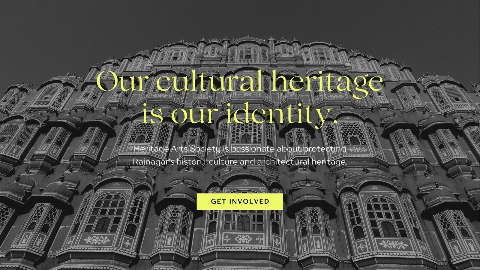 Yellow, Cream, and Blue Colorful Blocks Art & Culture Charity Non-Profit Website