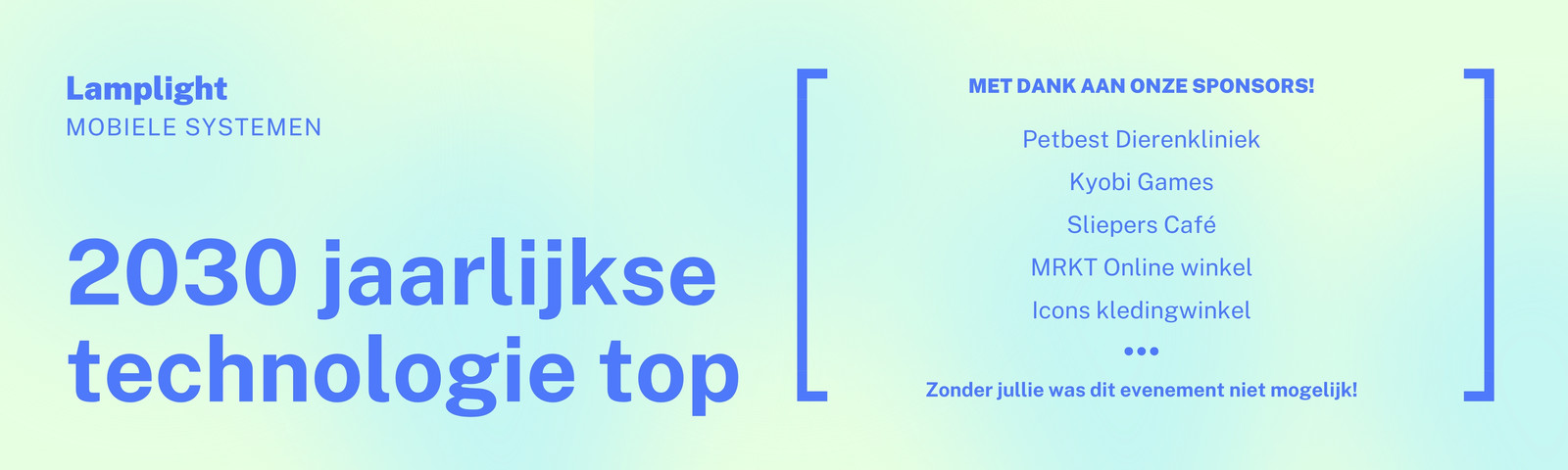 Groen en Blauw Kleurverlopen Modern Tech Zakelijk Intrekbare Tentoonstelling Banner