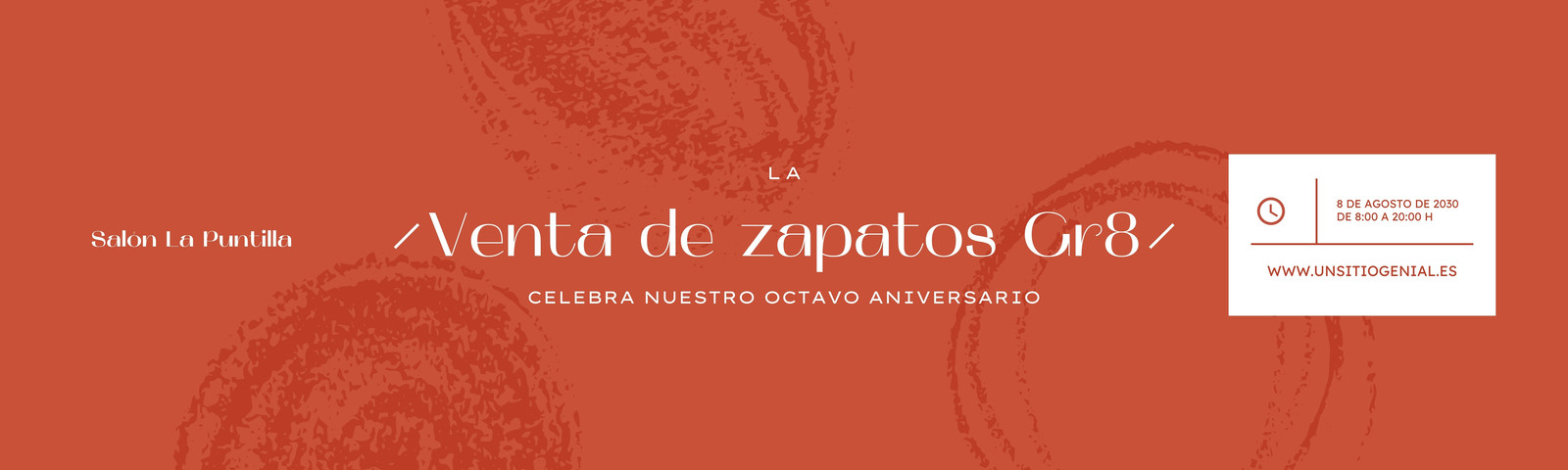 Banner Marco en X Pincelada Moderno Artesano Bienestar y Deportes Rojo Naranja