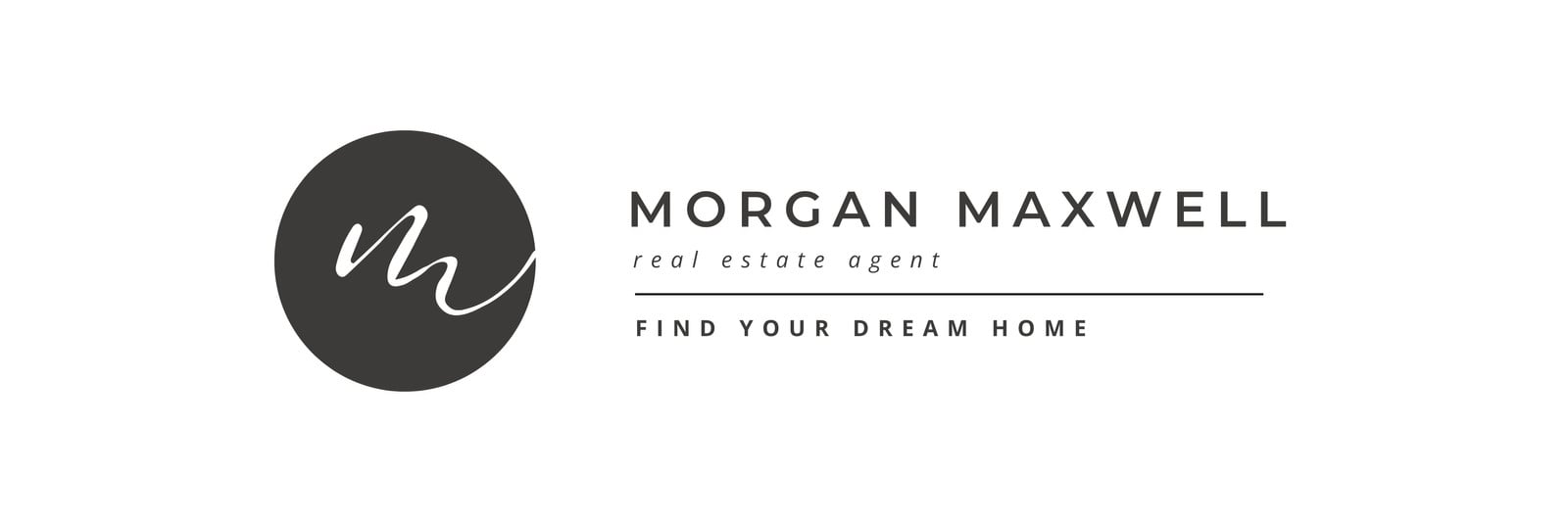 Simple Minimalist Logo Real Estate Twitter Header