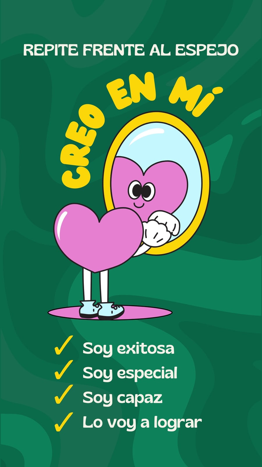 Historia de Instagram Amor Propio Ilustrado Verde