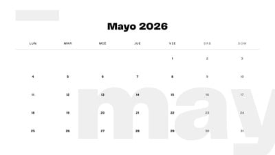 Calendarios de mayo 2026 para imprimir - Plantillas | Canva
