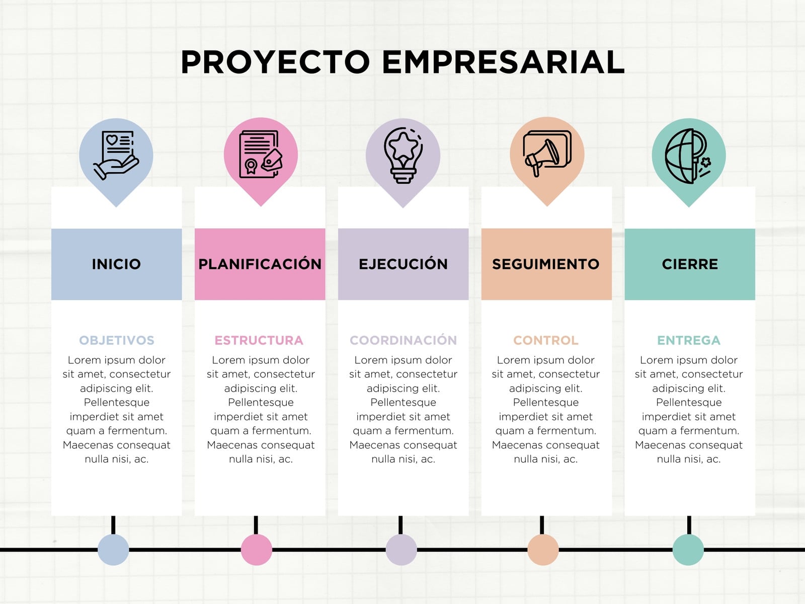 Gráfico Tabla Comparativa Proceso Proyecto Empresarial Sencillo Colorido