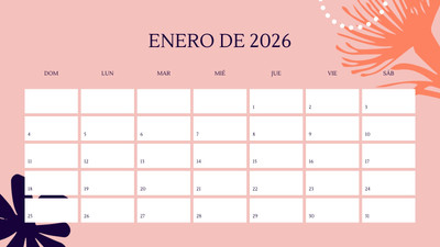 Calendarios de enero 2026 para imprimir - Plantillas | Canva