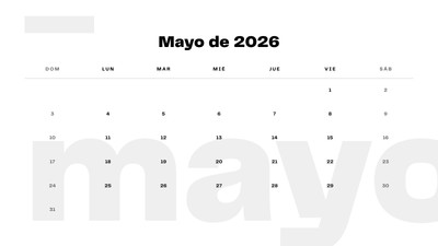 Calendarios de mayo 2026 para imprimir - Plantillas | Canva