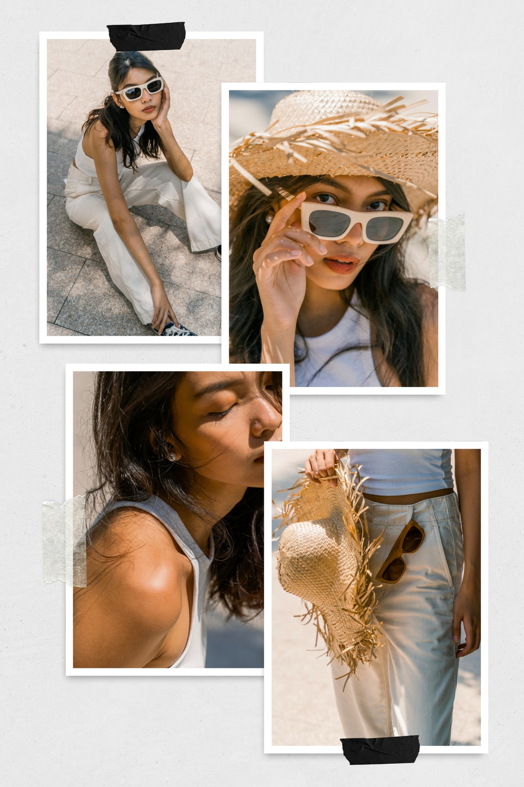 Collage de Fotos Cuatro Imágenes Minimalista Aesthetic Marrón Beige