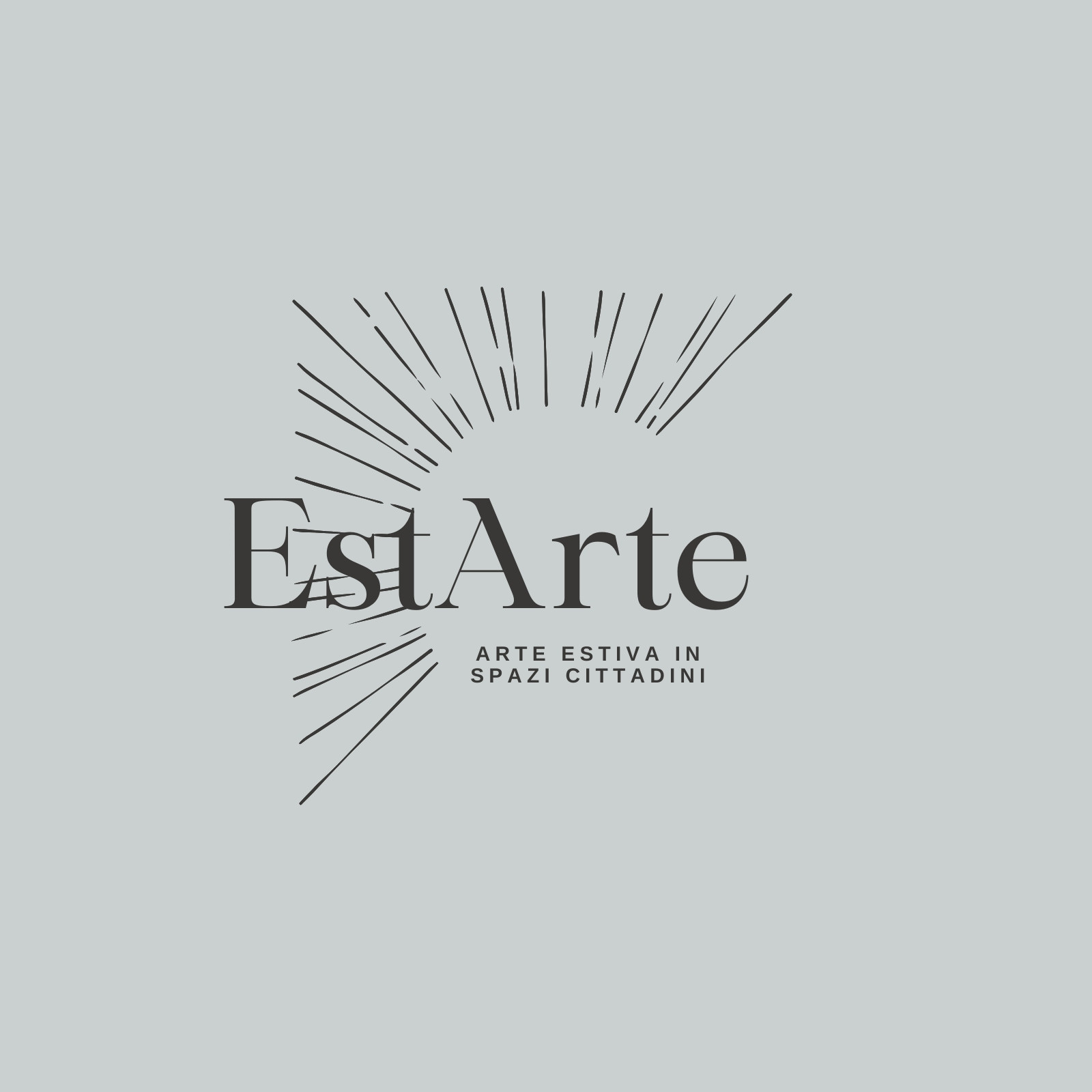 Logo per Eventi d'Arte in Stile Elegante in Grigio e Nero Logo per Eventi d'Arte in Stile Elegante in Grigio e Nero