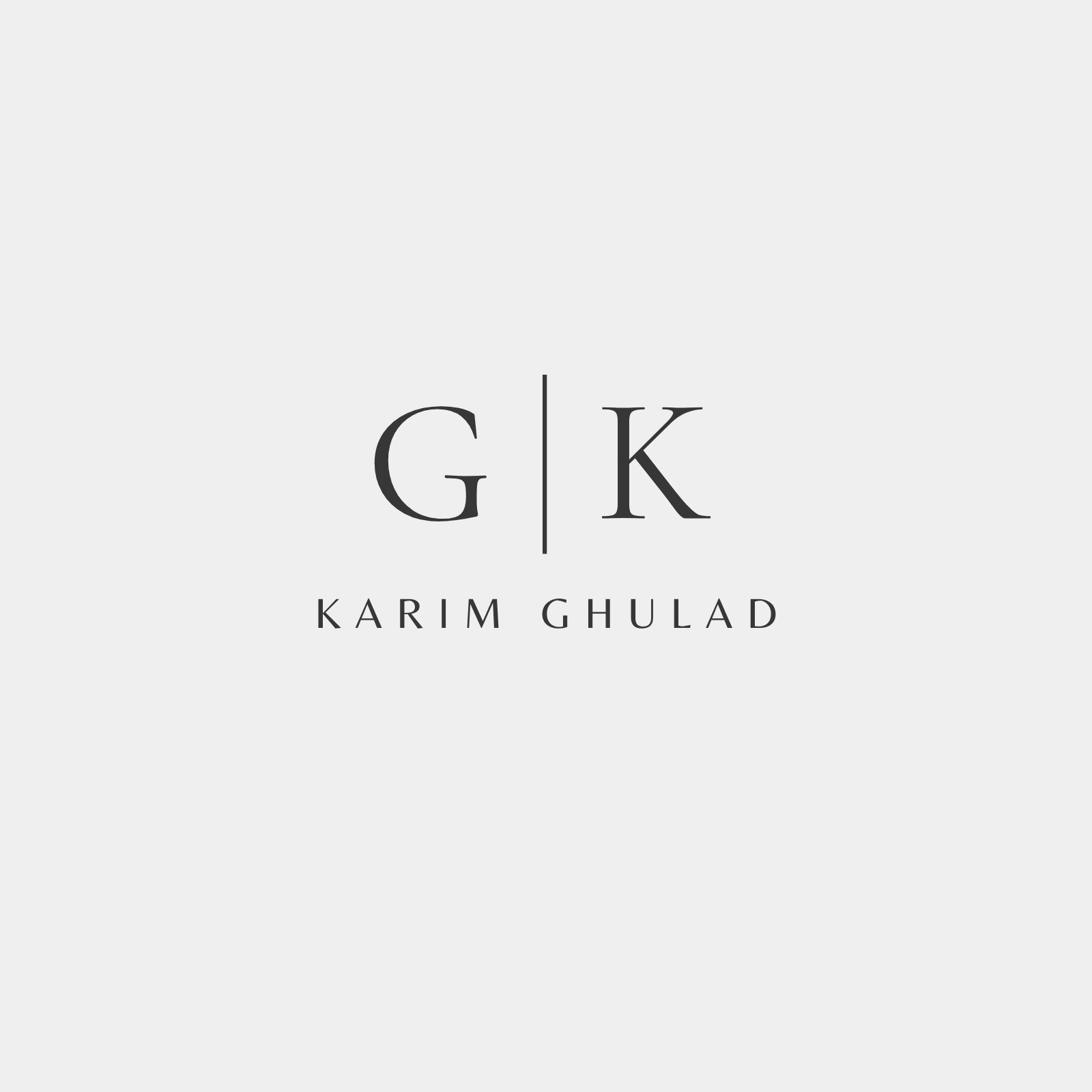 Grau Schwarz Einfach Elegant Linie Initialen Logo