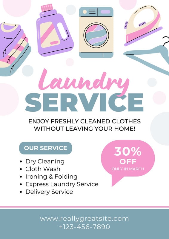 Free and customizable laundry templates