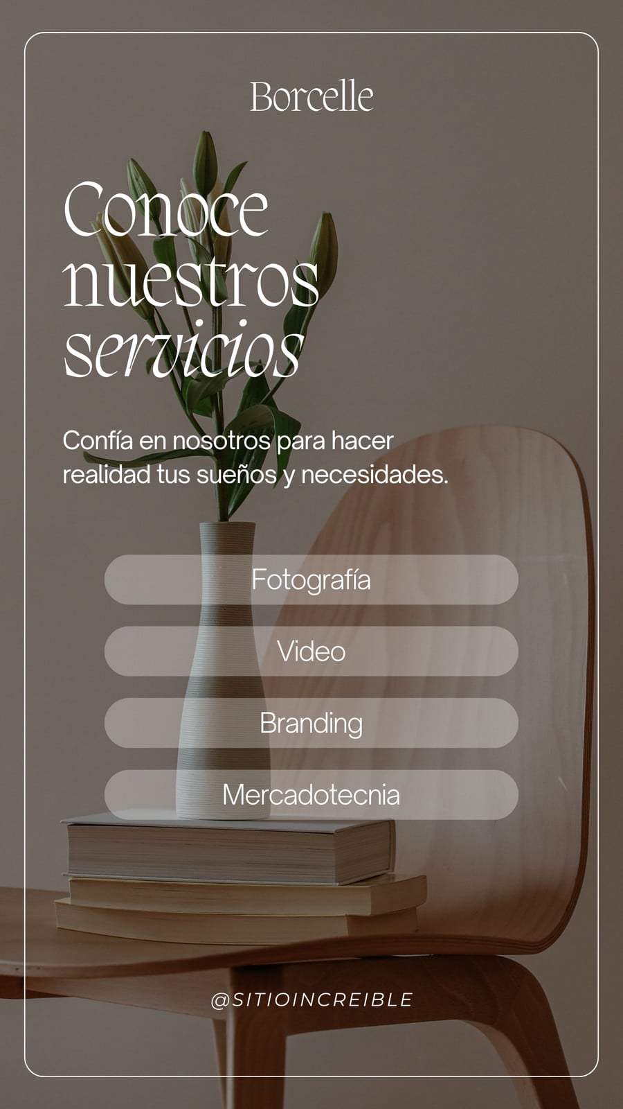 Historia de Instagram Nuestros Servicios Minimalista Moderno Blanco