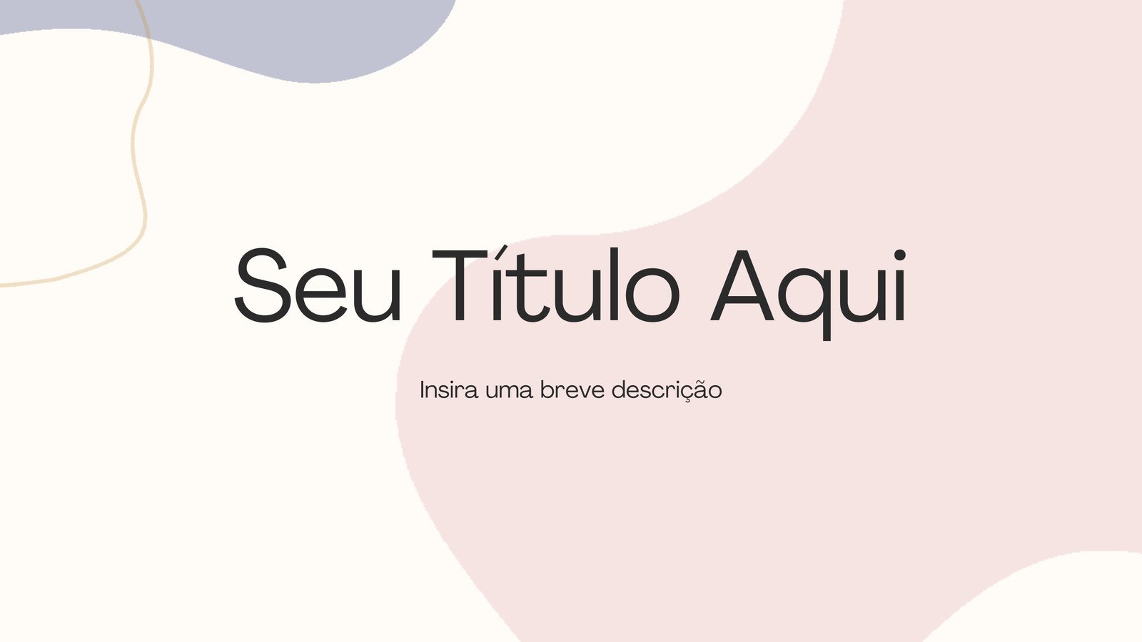 Apresentação Básica Simples Manchas Pastel