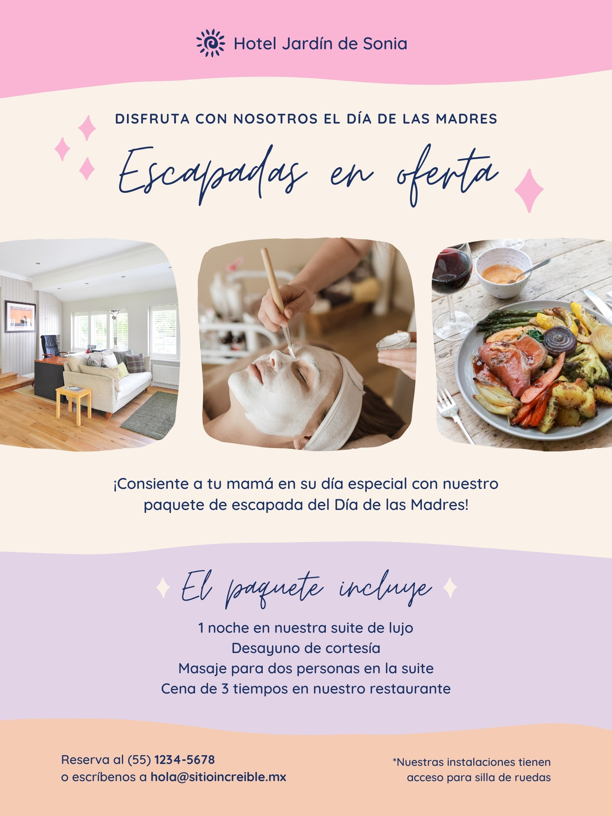 Amarillo Claro Rosa Lavanda Adorable y Amable Negocio Día de la Madre poster