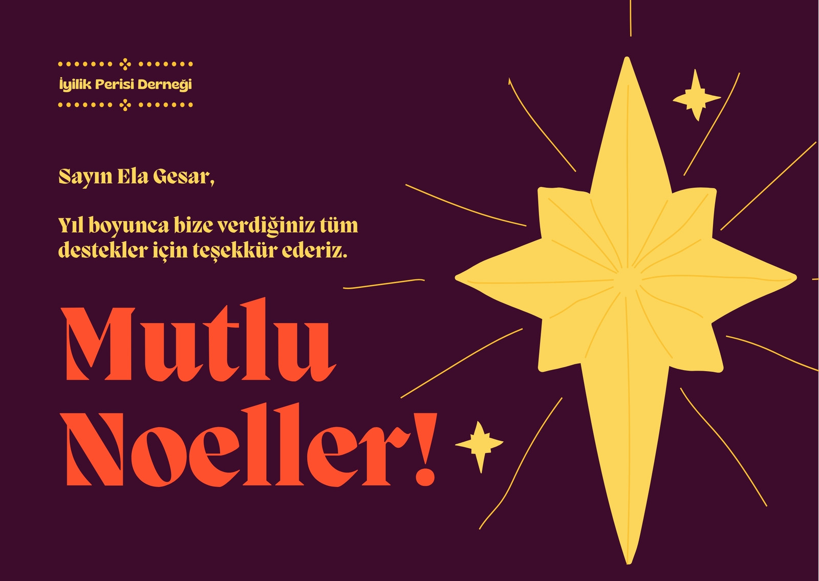 Mor Dikkat Çekici Noel Kart Mor Dikkat Çekici Noel Kart