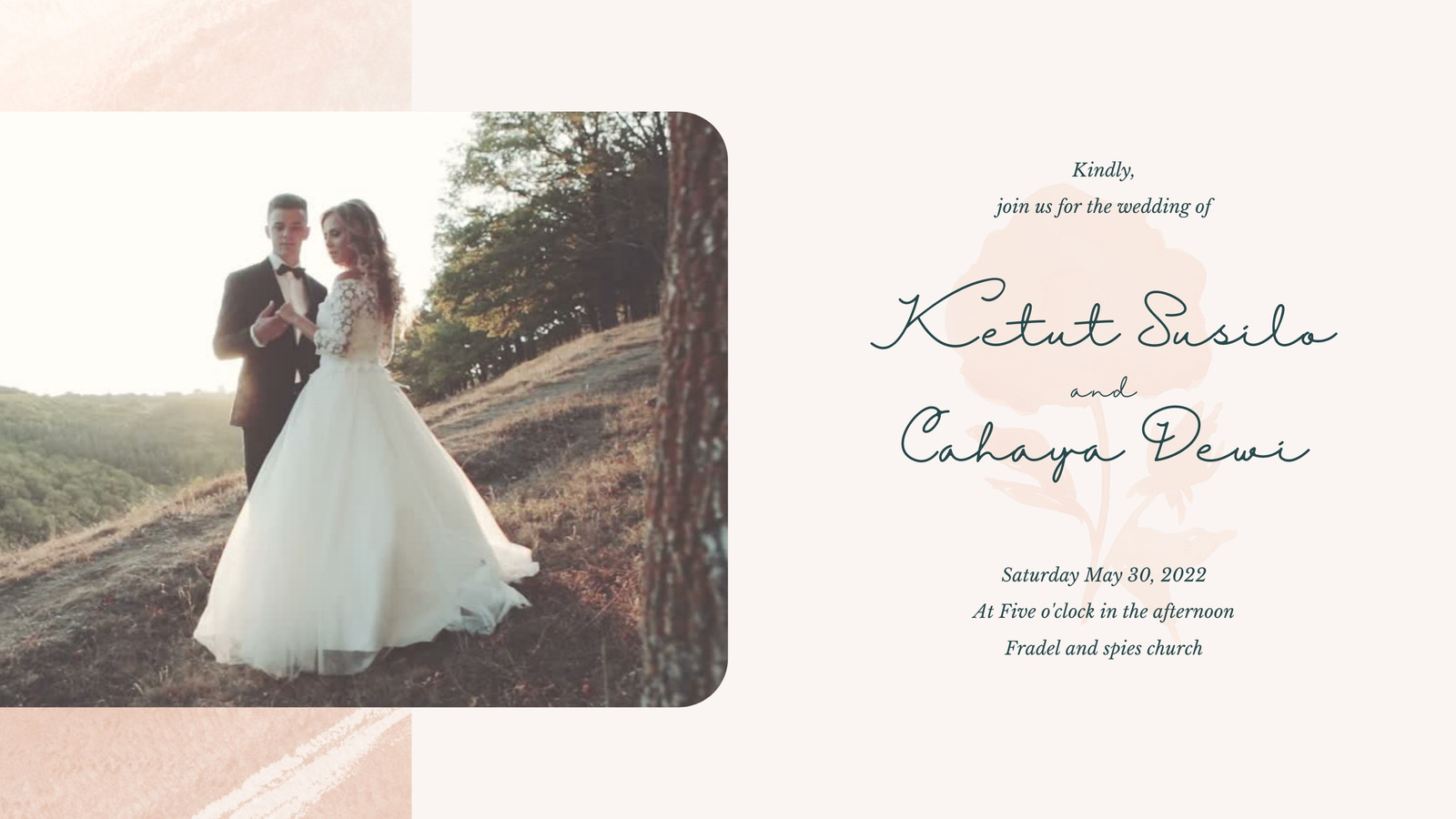 Pink And Cream Minimalist Wedding Video Message Pink And Cream Minimalist Wedding Video Message
