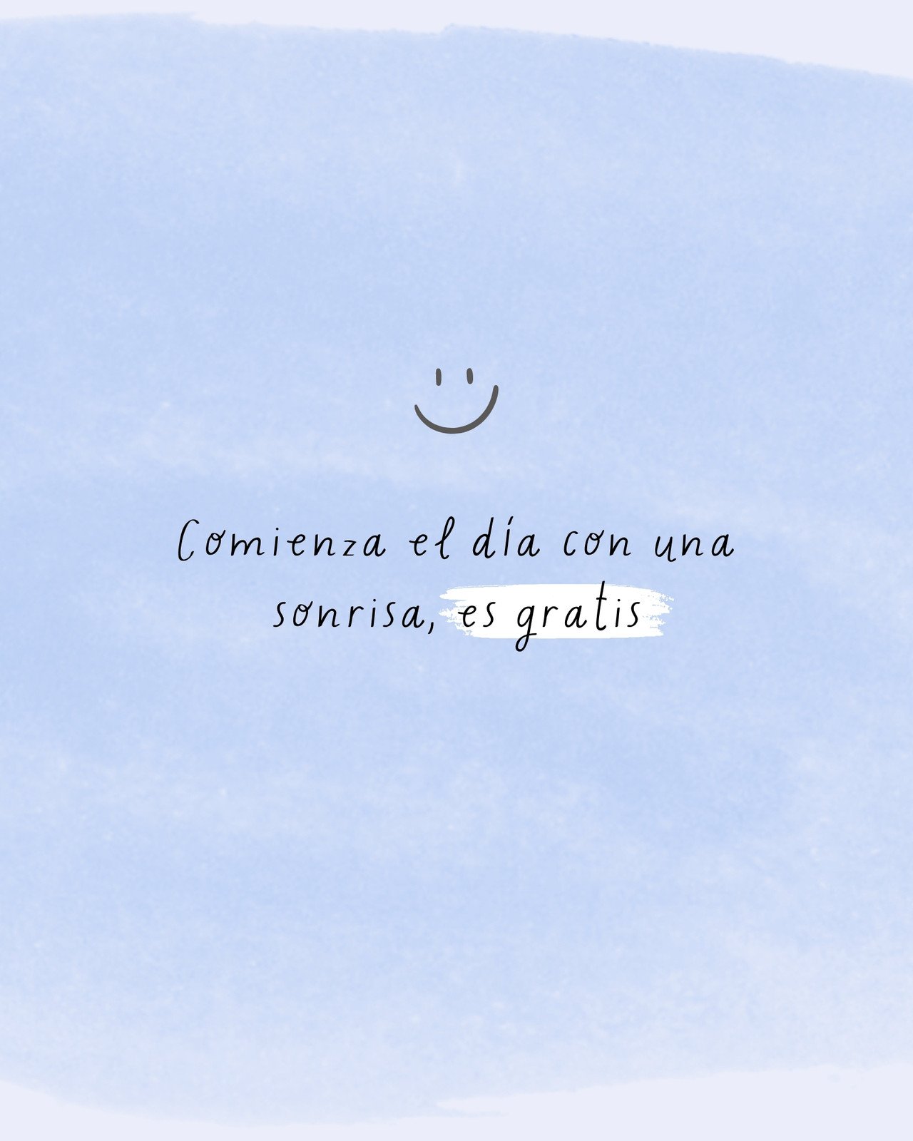 Post de Instagram Vertical Frase Acuarela Azul