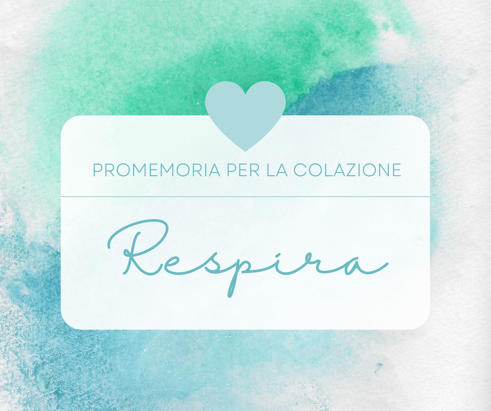 Verde Azzurro Bianco Buongiorno Motivazionale Post Facebook