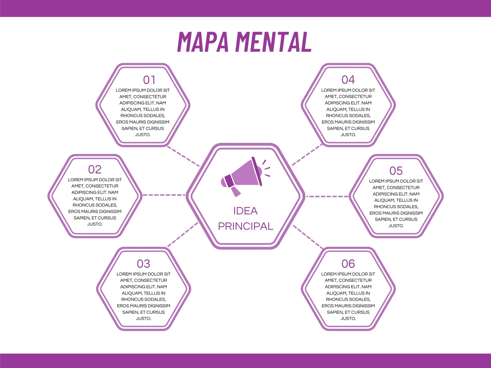 esquema mapa mental corporativo morado