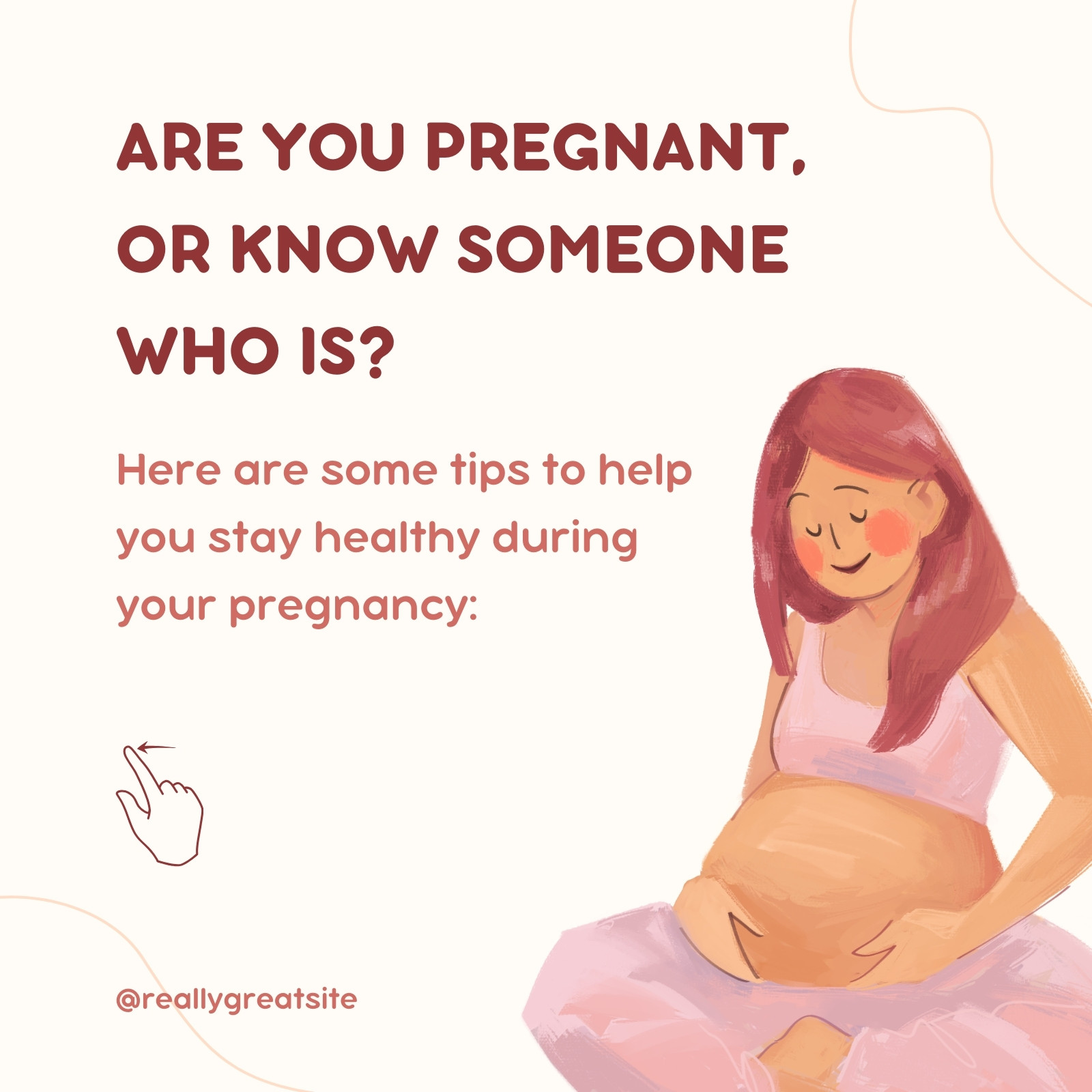 White Minimal Pregnant Tips Carousel Instagram Post