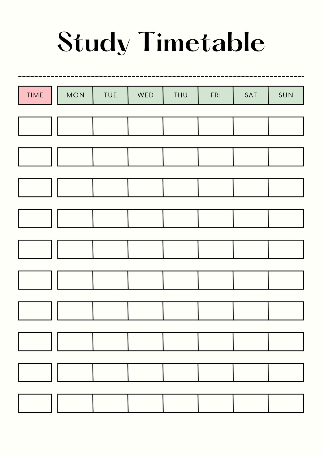 Padhai Time Table Design Padhai Time Table Design