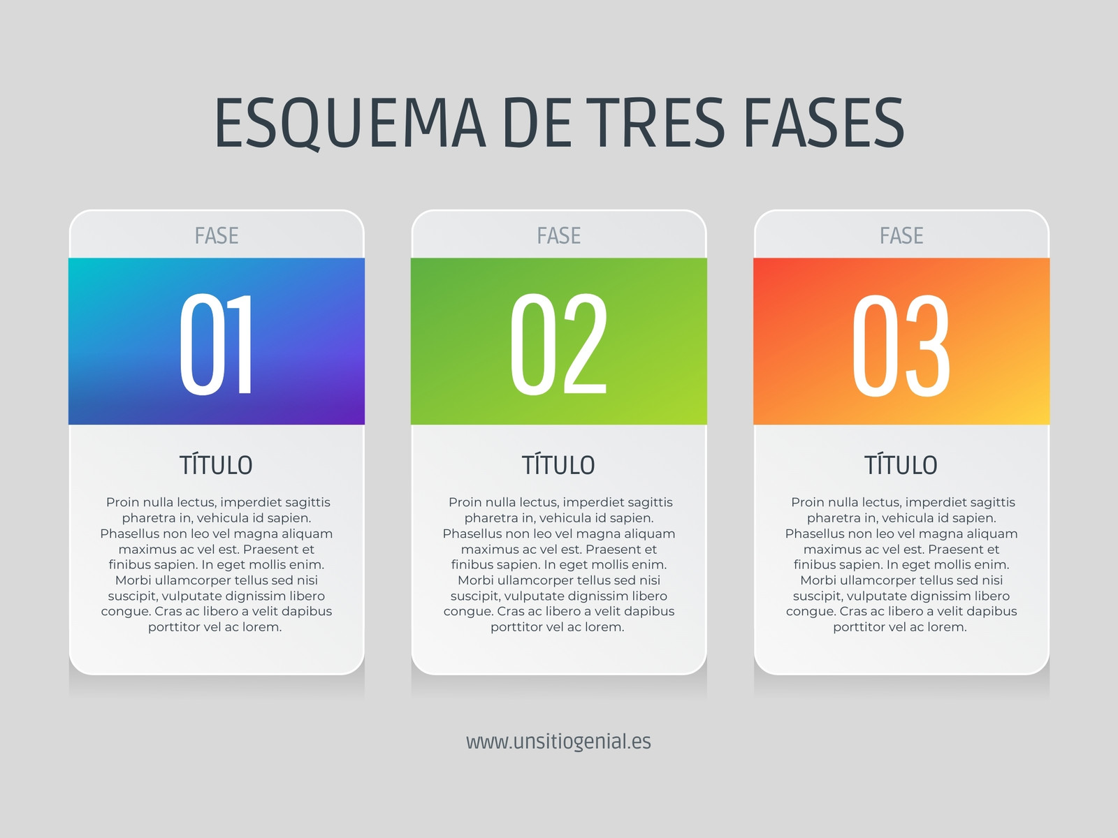 Gráfico Esquema de Tres Fases Minimalista Moderno Colorido