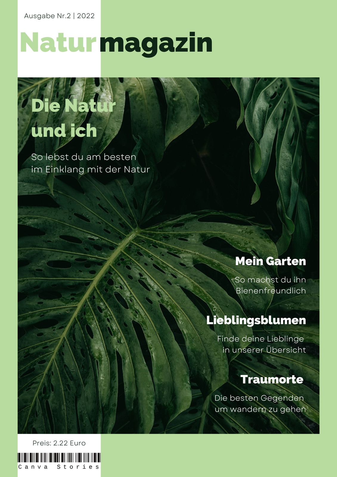 Grün Magazin Cover Natur minimalistisch Grün Magazin Cover Natur minimalistisch