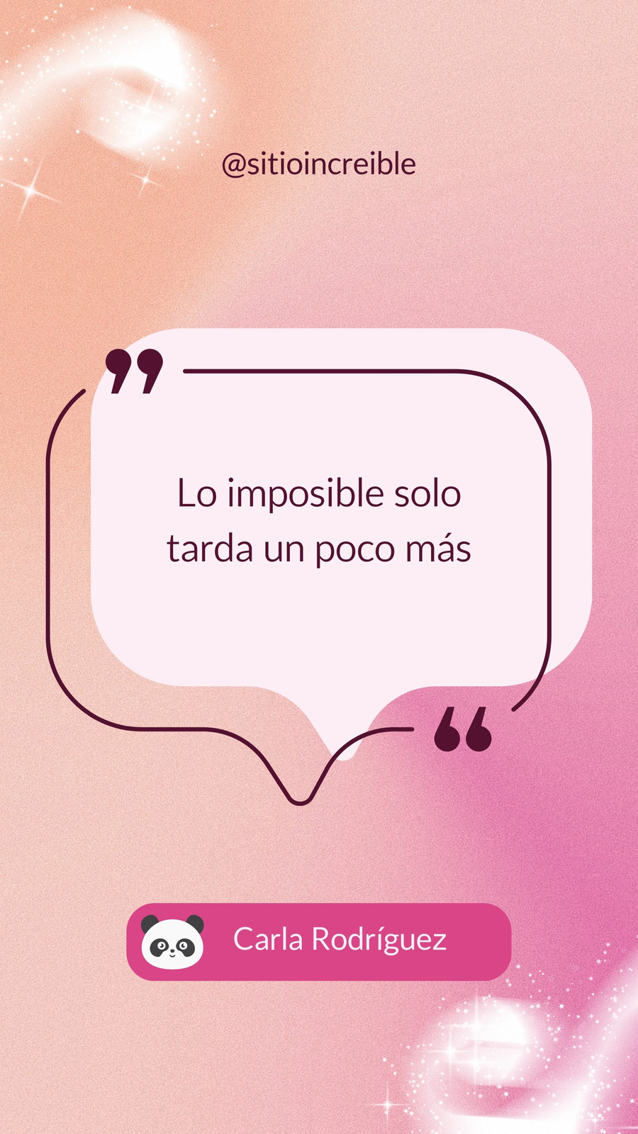 Instagram Story Frases Motivadoras Gradiente Rosado