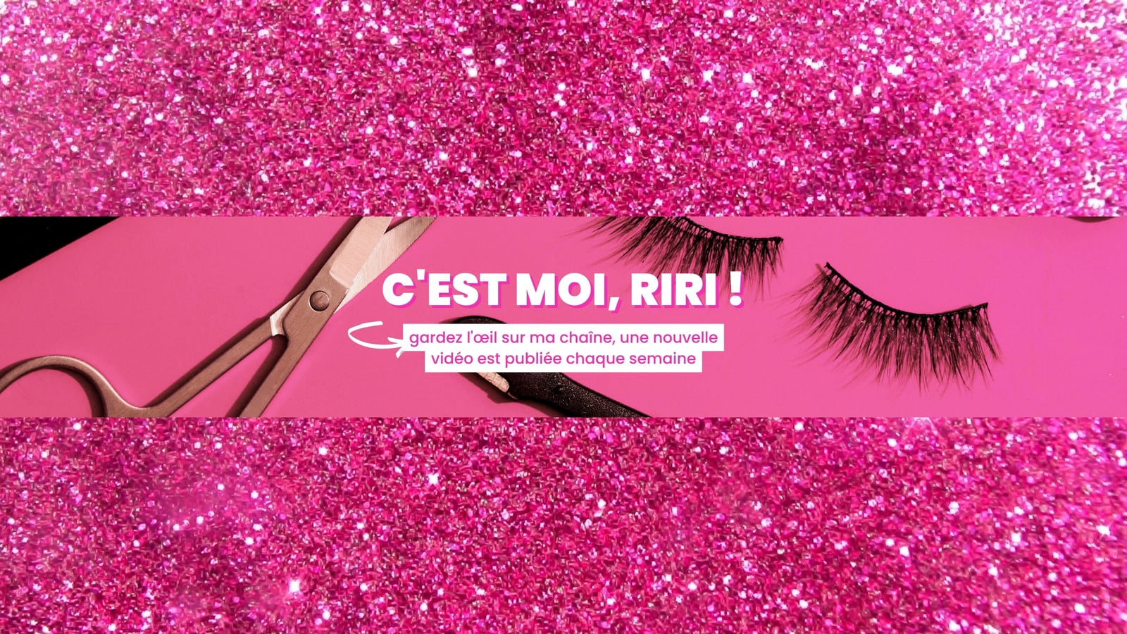 Bannière YouTube paillettes Bannière YouTube paillettes