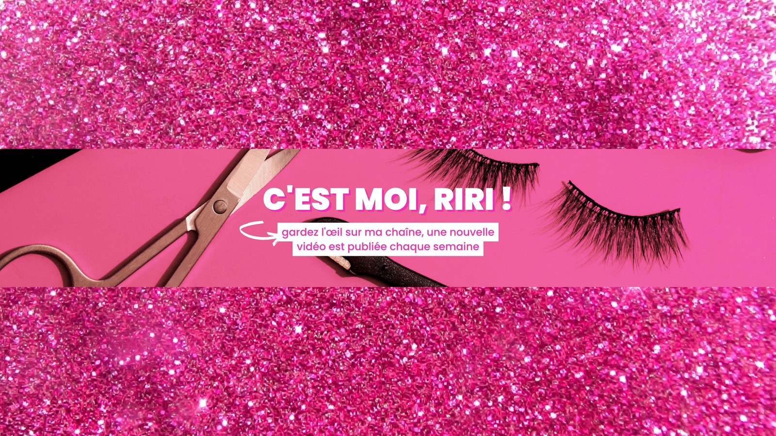 Bannière YouTube paillettes Bannière YouTube paillettes