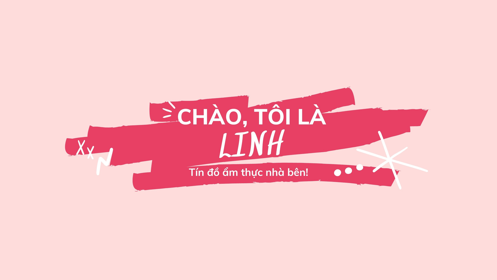 Banner kênh cá nhân màu hồng Banner kênh cá nhân màu hồng