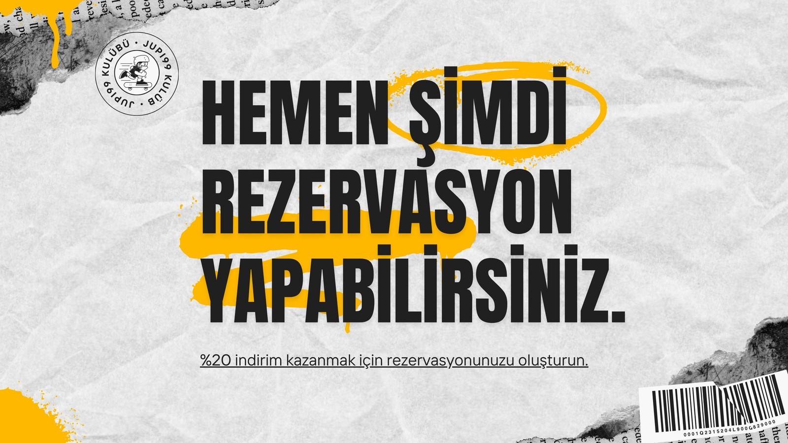 Siyah ve Beyaz Sarı Siyah ve Beyaz Modern Grunge Mağazalar Video Promosyon