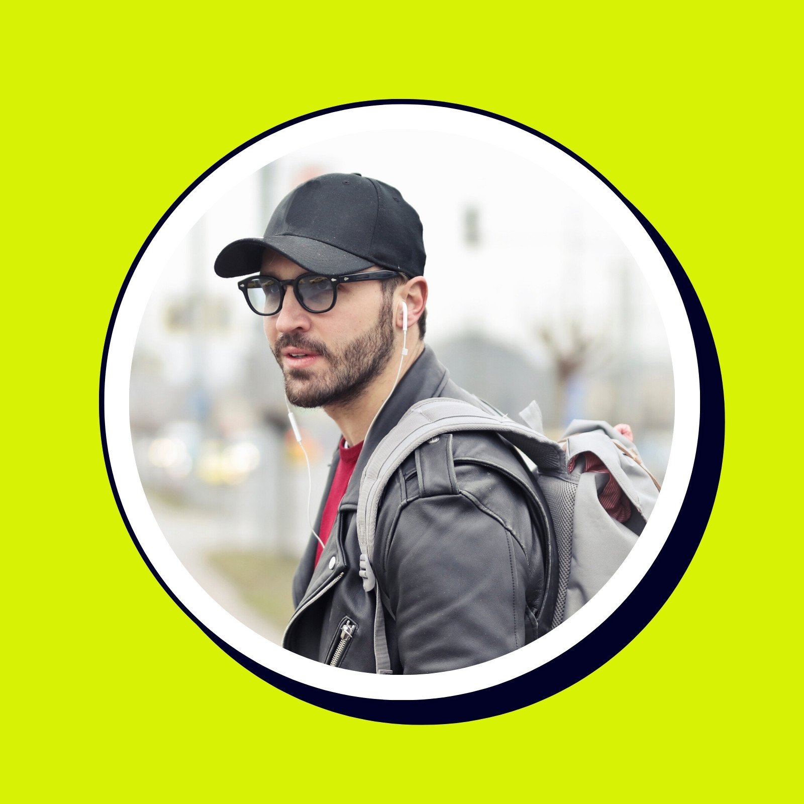 धूसर नीबू हरा काला और सफ़ेद पढ़ाकू उत्साही YouTube चैनल लोगो