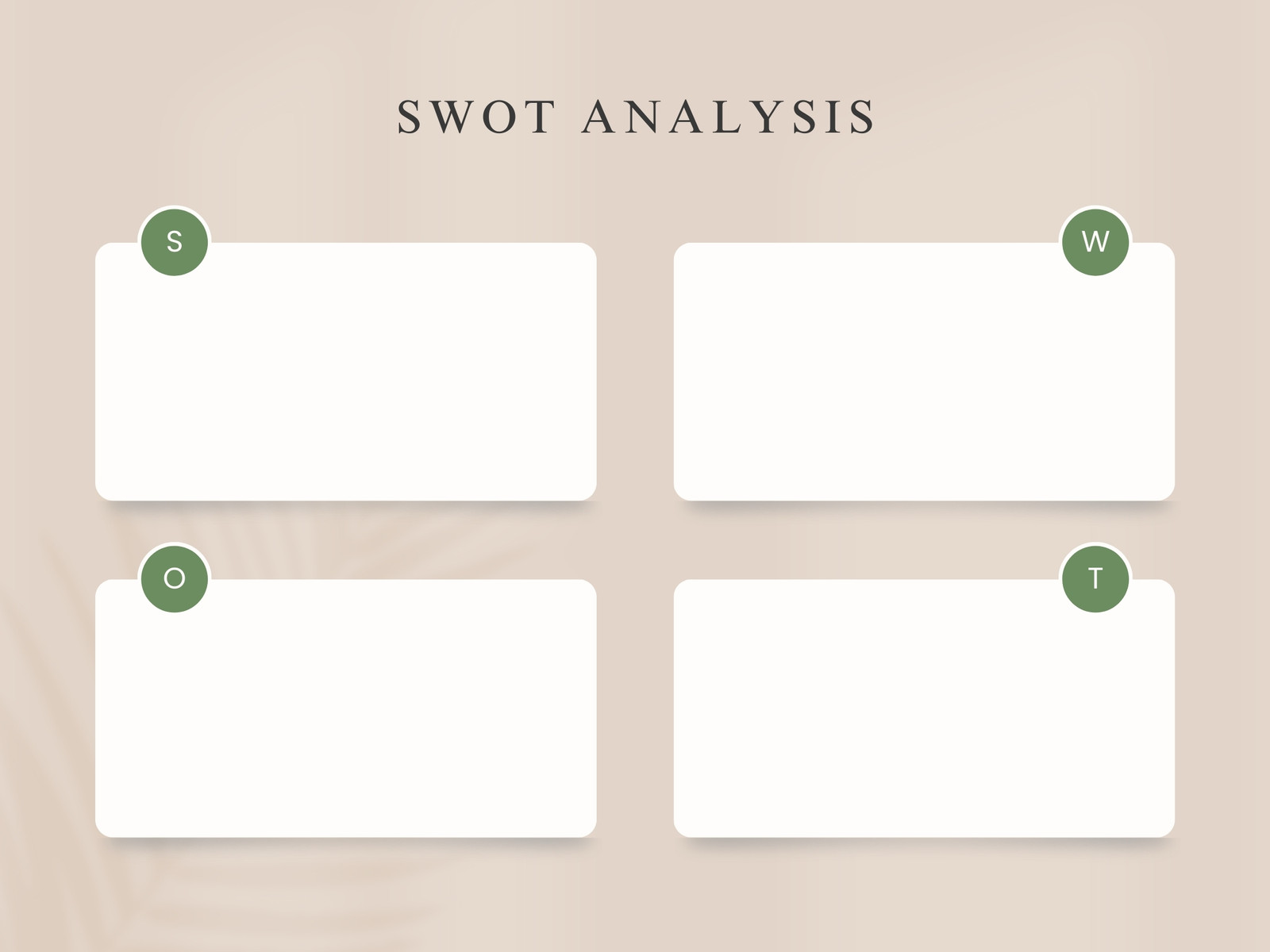 Swot Analysis Infographic Table Graph with Shadow