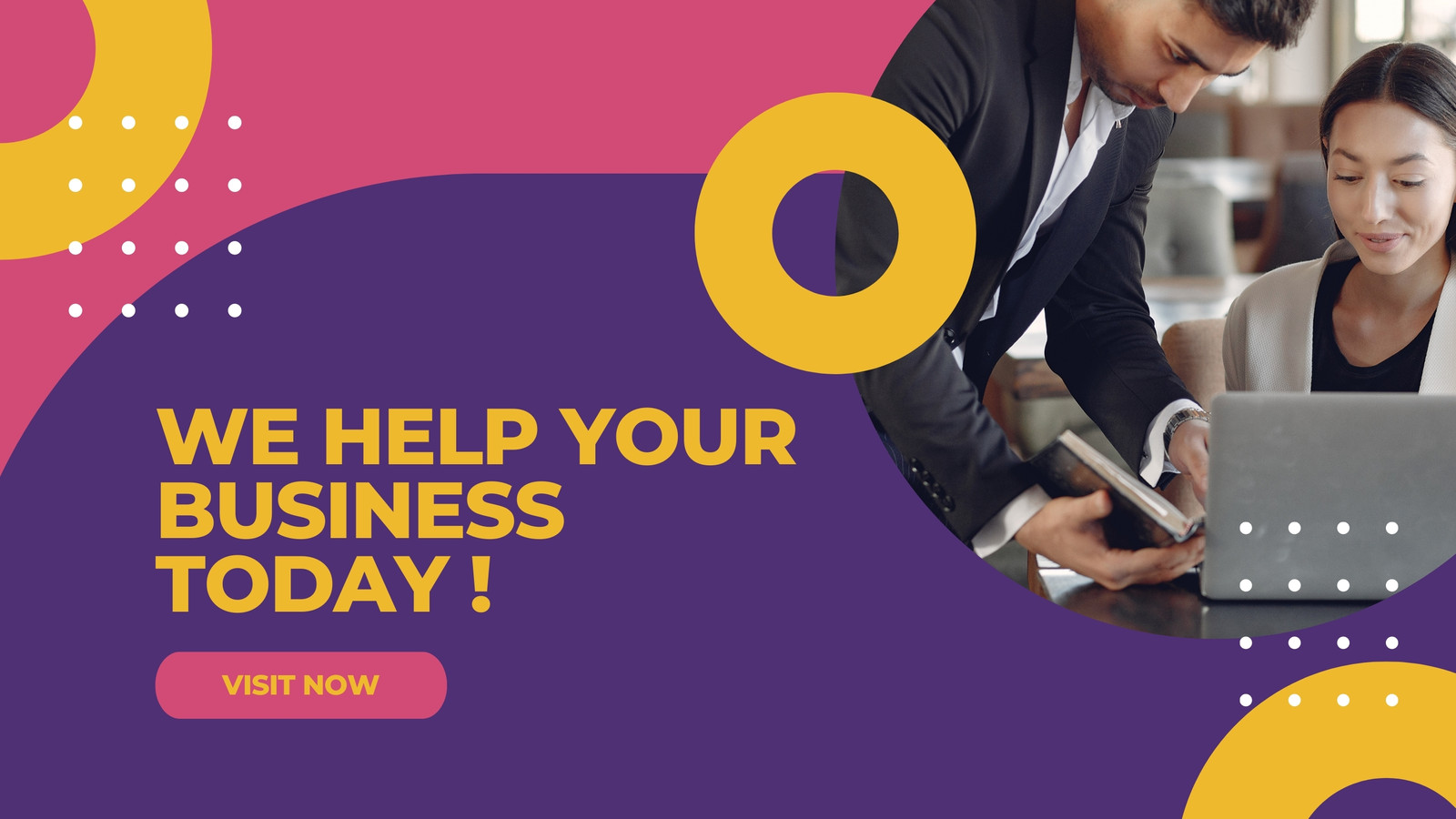 Purple Creative Help Business Blog Banner