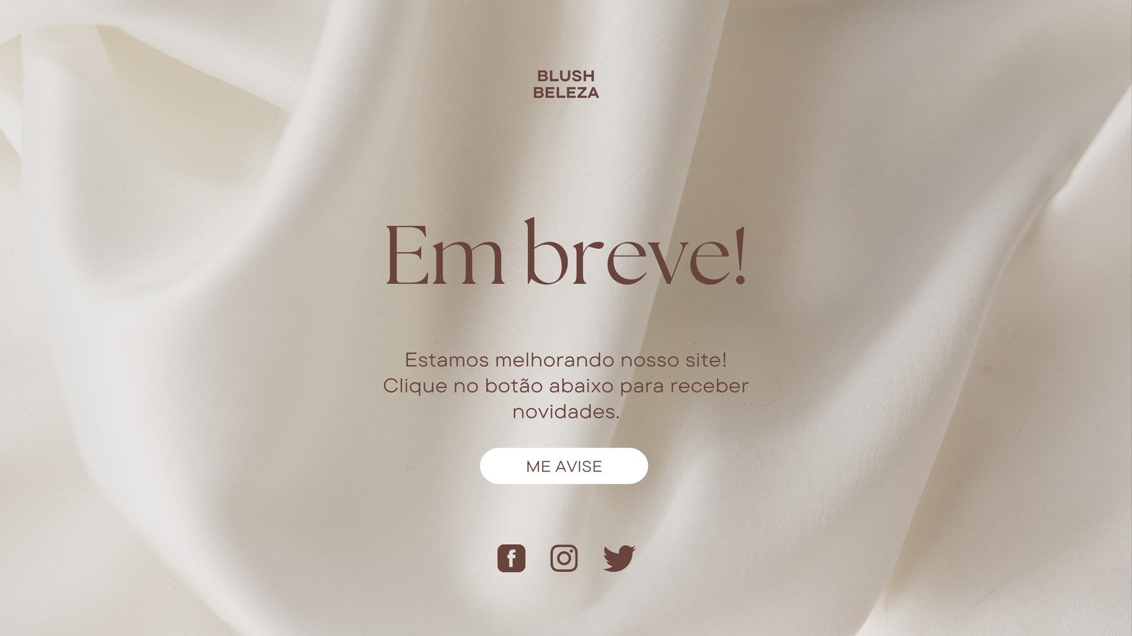 Site de Lançamento de Beleza Fotográfico Creme e Marrom