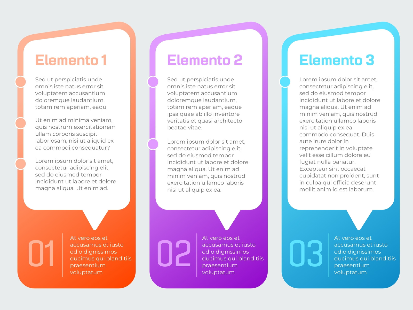 Gráfico Comparativo de Tres Fases Moderno Colorido