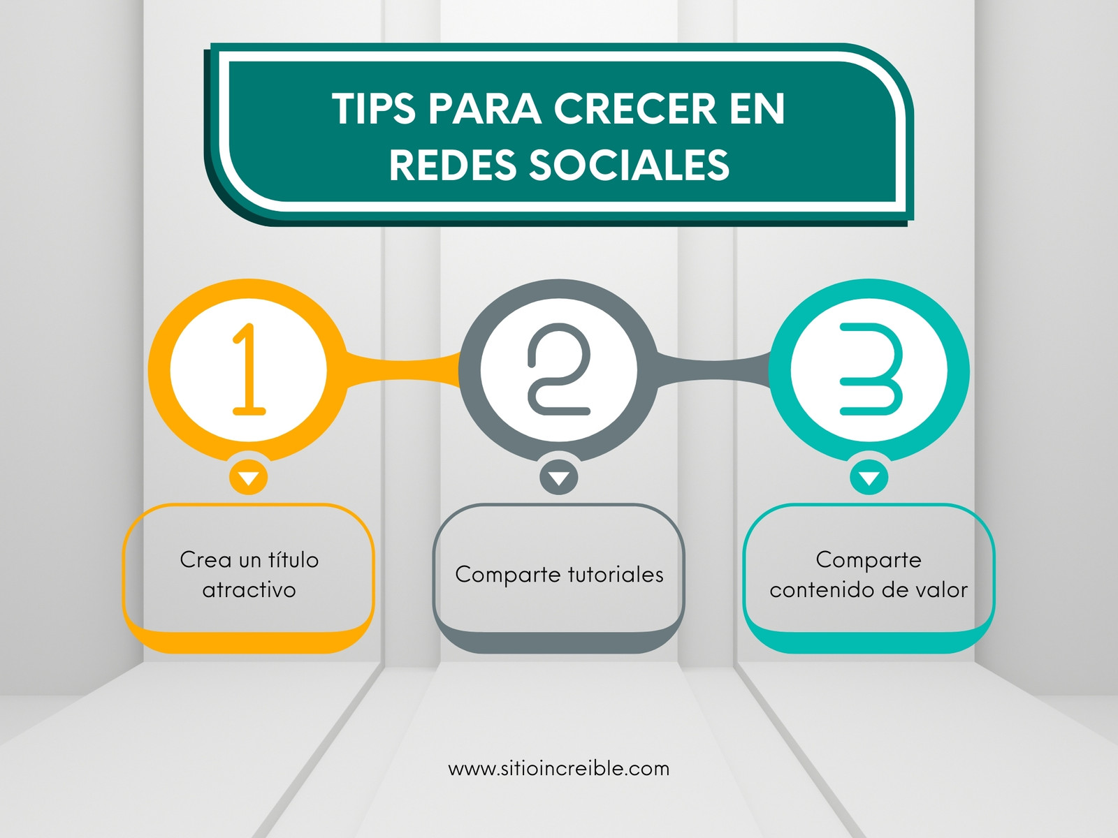 Gráfica Tips para Redes Sociales Ilustrativo Gris