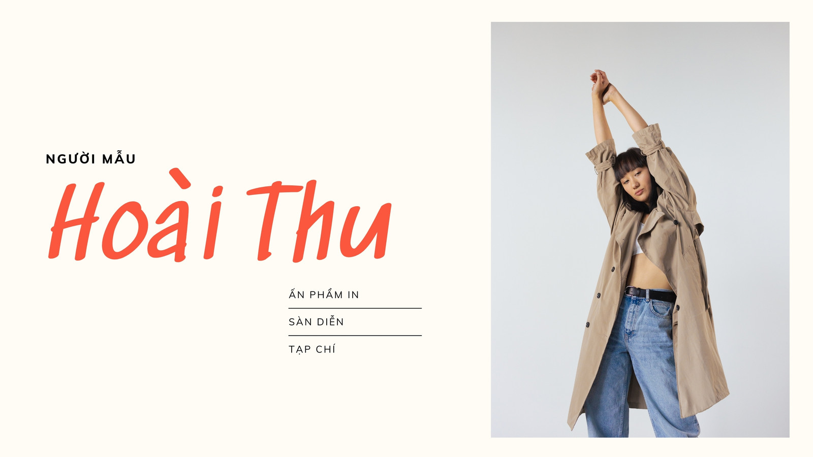 Mẫu website portfolio người mẫu hồng vàng cam Mẫu website portfolio người mẫu hồng vàng cam