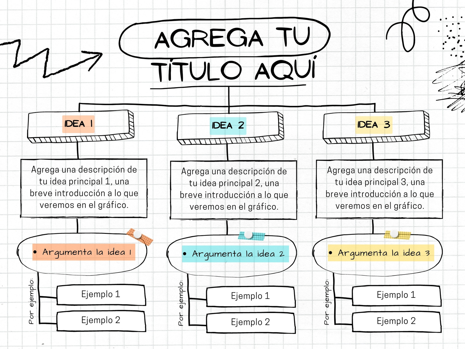 Mapa Conceptual Cuadro Sinóptico Simple Papel  Resaltado Blanco
