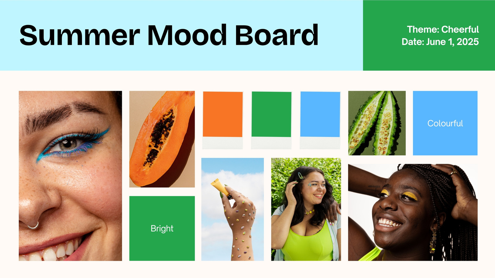 Interactive Whiteboard in Light Blue Green Color Blocks Style