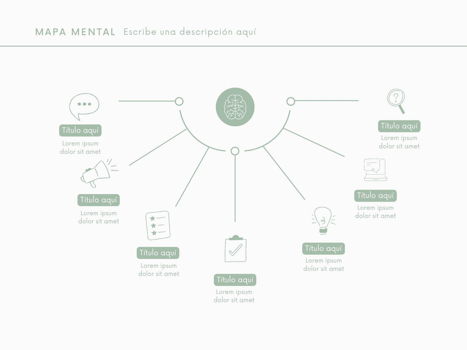 Gráficos Mapa Conceptual Marketing Simple Verde