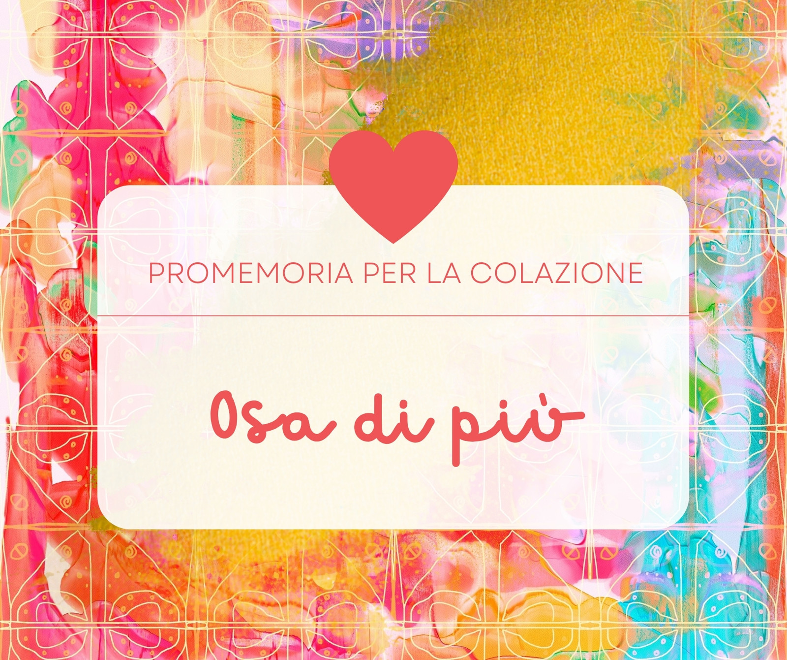 Rosso Oro Colorato Buongiorno Motivazionale Post di Facebook