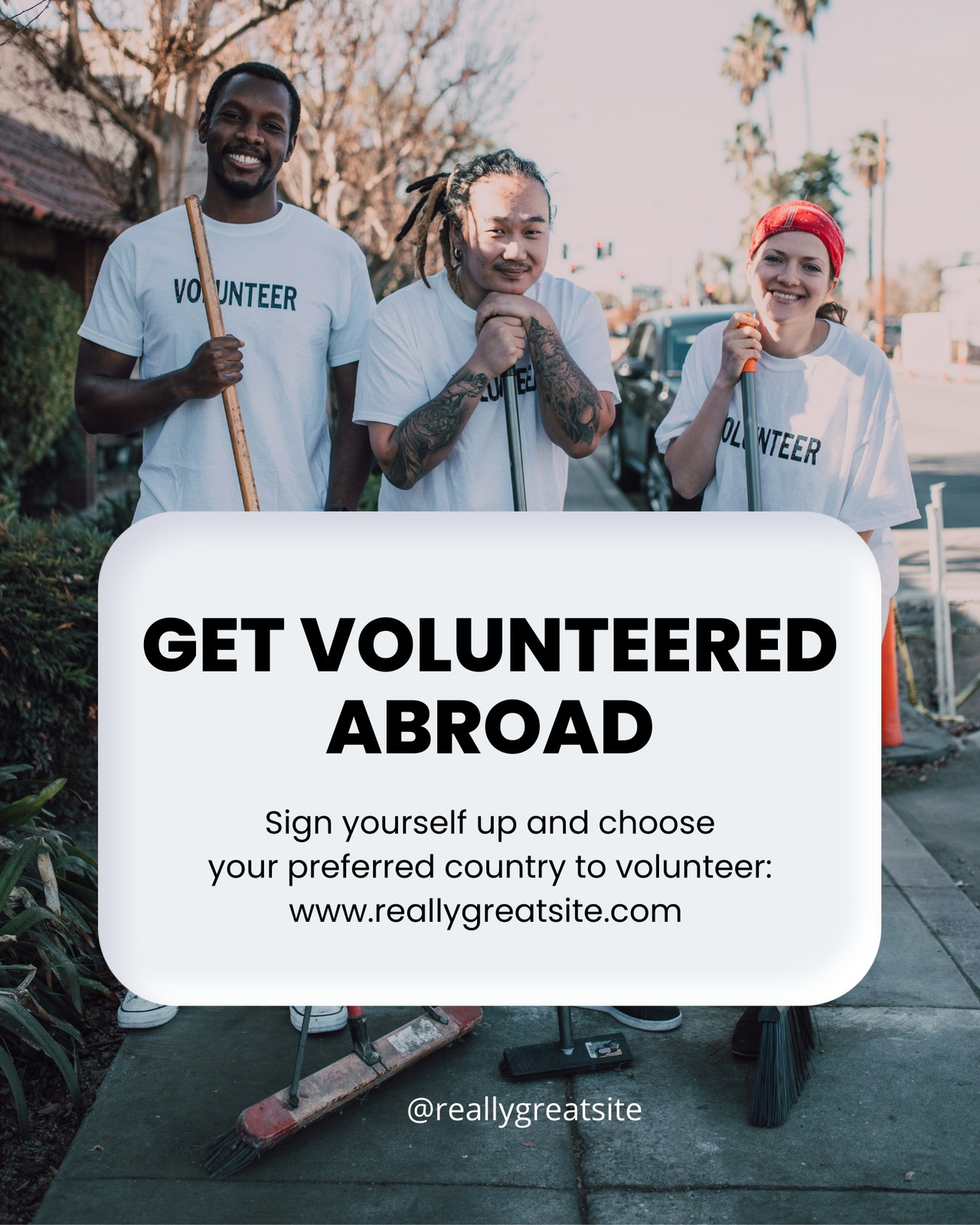 Black Minimalist Modern Volunteer Nedeed Abroad Instagram Post