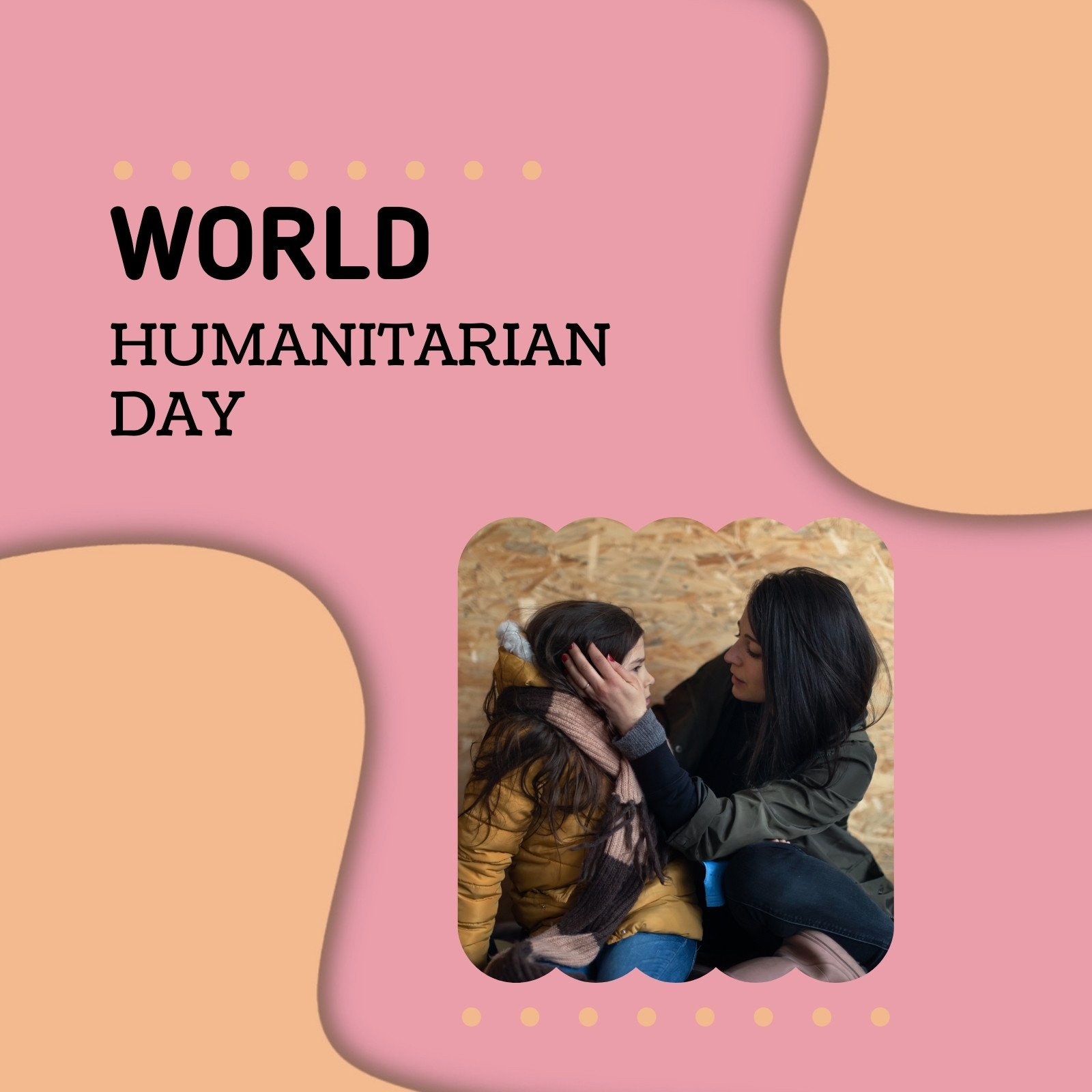 Pink Simple World Humanitarian Day Instagram Post