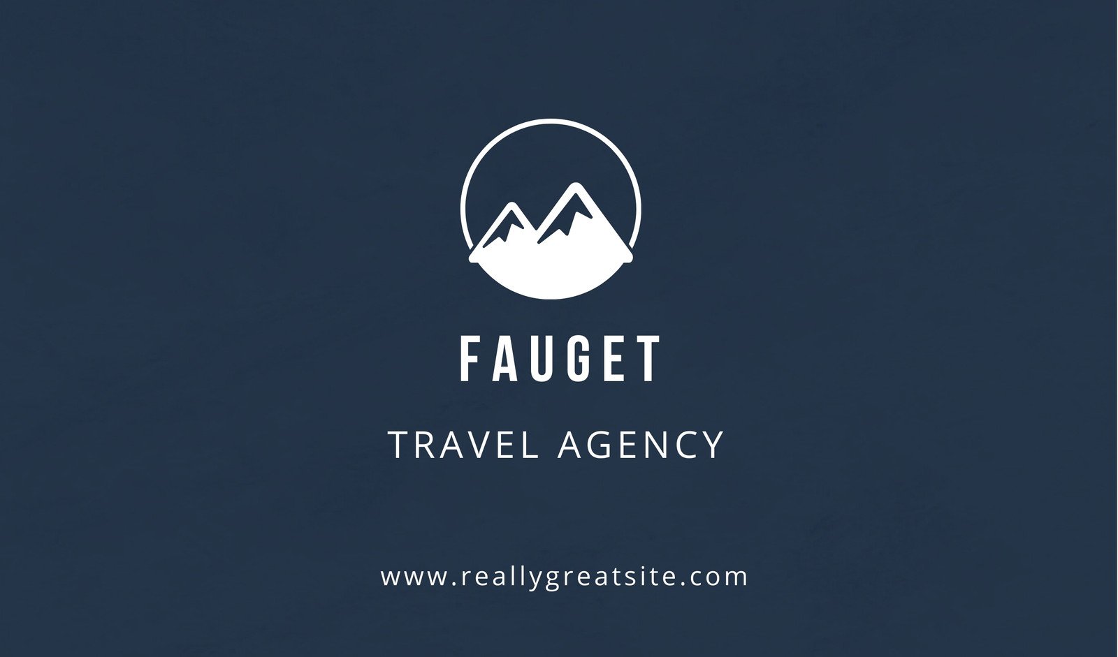 Navy Minimalist Travel Agency Business Cards