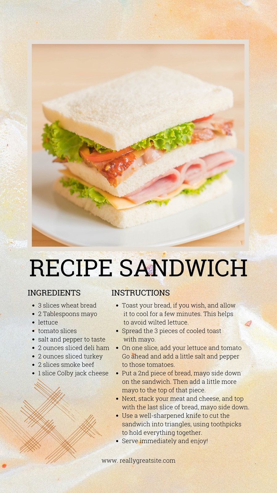 Cream & Brown Simple Food Recipe Instagram Story